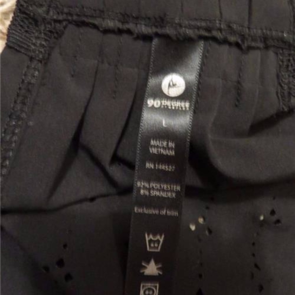 90 DEGREE BY REFLEX BLACK ATHLETIC TOP SZ L - Picture 5 of 5